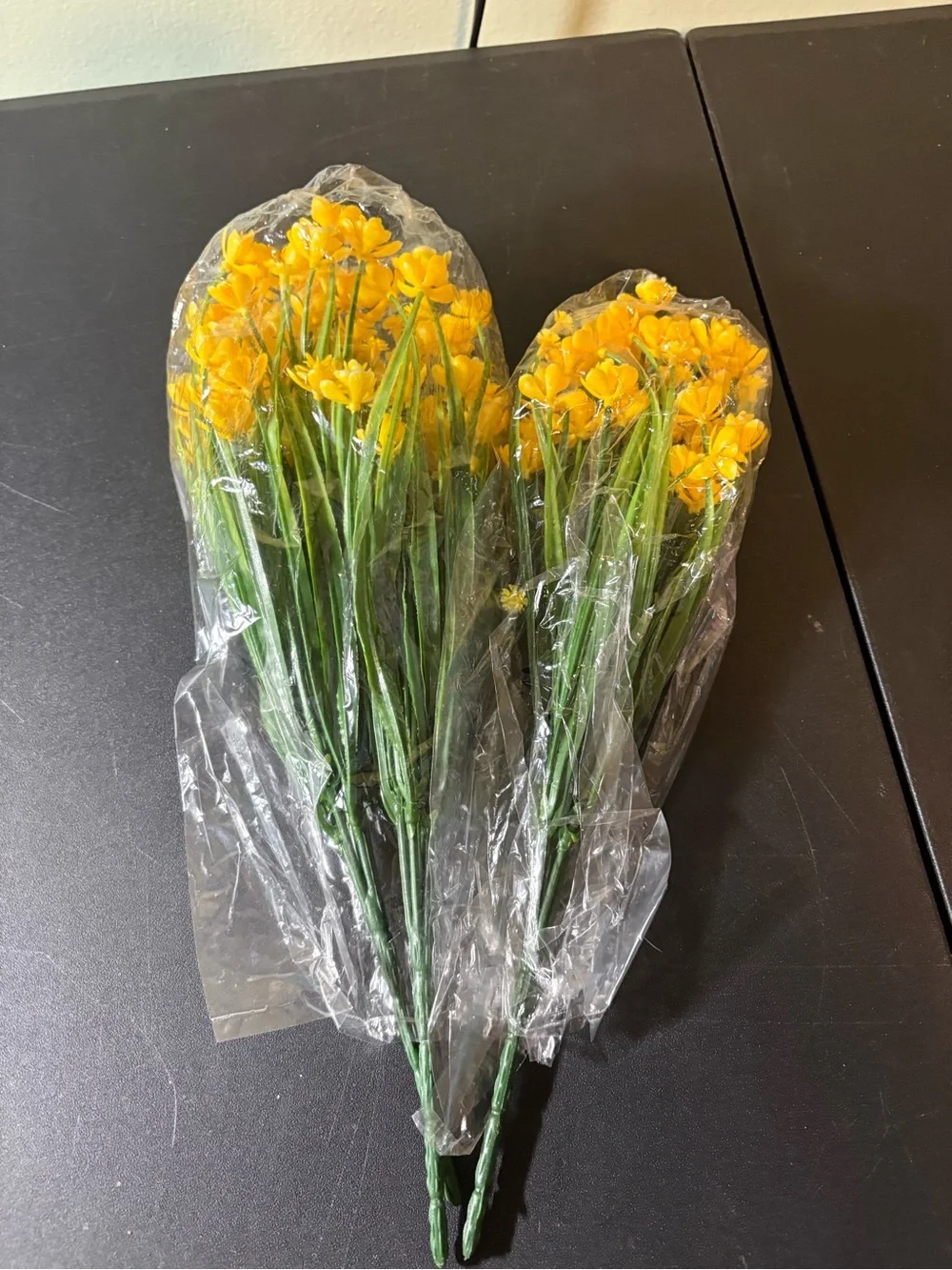 Yellow and Purple Faux Floral Stem Bundle